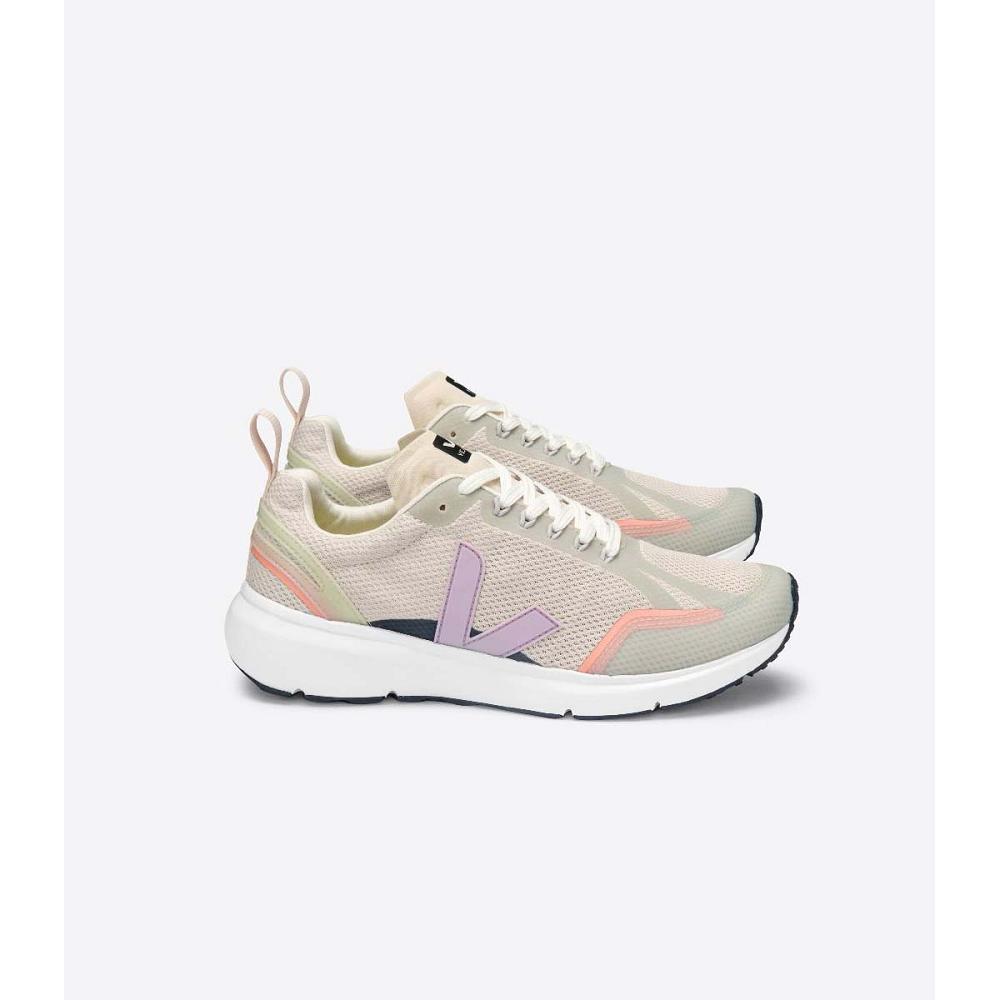 Veja CONDOR 2 ALVEOMESH Schoenen Dames Beige/Purple | BE 498OKI